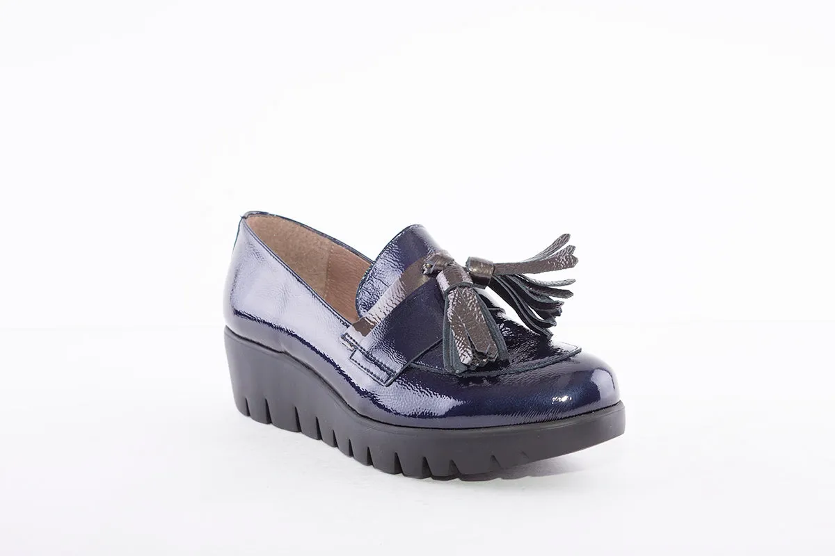 WONDERS - C-33174 SLIP-ON WEDGE SHOE - NAVY