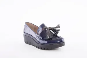 WONDERS - C-33174 SLIP-ON WEDGE SHOE - NAVY