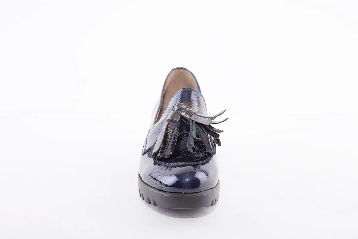 WONDERS - C-33174 SLIP-ON WEDGE SHOE - NAVY